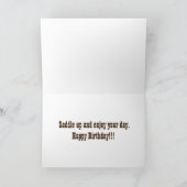 ハッピーバースデーホース カード (内部)