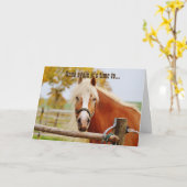 ハッピーバースデーホース カード (黄色い花)