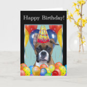 ハッピーバースデーボクサーあいさつカード カード (黄色い花)
