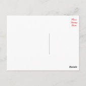 ハッピーバースデーボクサーパピードッグレッド葉書 ポストカード (裏面)