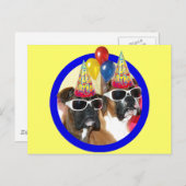 ハッピーバースデーボクサー葉書 ポストカード (正面/裏面)