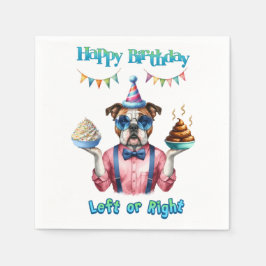 ハッピーバースデーボク離れサーまたは右トリート スタンダードカクテルナプキン