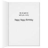 ハッピーバースデーボスかわいいパフィン鳥獣ユーモア (内側 (右))