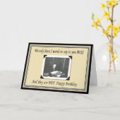 ハッピーバースデーボスのグループ カード (黄色い花)