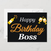 ハッピーバースデーボスはがき ポストカード (正面/裏面)