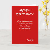 ハッピーバースデーボスグリーティングカード カード (黄色い花)