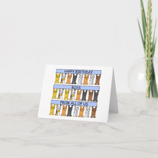 ハッピーバースデーボス全員 カード (正面)