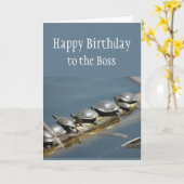 ハッピーバースデーボス感謝の言葉 カード (黄色い花)