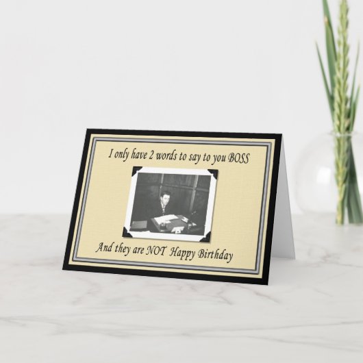 ハッピーバースデーボス カード (正面)