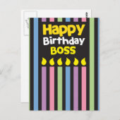 ハッピーバースデーボス! ポストカード (正面/裏面)