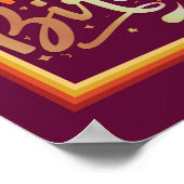 ハッピーバースデーボホレトロ色 ポスター (角)