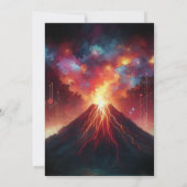 ハッピーバースデーボルケーノフラットカード カード (裏面)