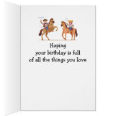 ハッピーバースデーボーイガールラブカウボーイズ女性のカーボーイ (内側 (右))