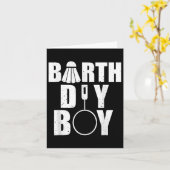 ハッピーバースデーボーイバドミントン選手シャトルアザ カード (黄色い花)