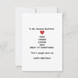 ハッピーバースデーボーイフレンド誕生日カードおもしろい カード