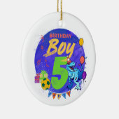 ハッピーバースデーボーイ第5期誕生日恐竜 セラミックオーナメント (右)