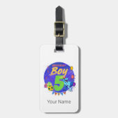 ハッピーバースデーボーイ第5期誕生日恐竜 ラゲッジタグ (正面縦)