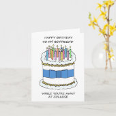 ハッピーバースデーボーイ遠くにトアットカレッジ カード (黄色い花)