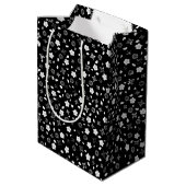 ハッピーバースデーポシープリントとジッパー ミディアムペーパーバッグ (裏面アングル)