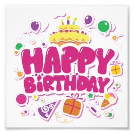 ハッピーバースデーポスター フォトプリント           