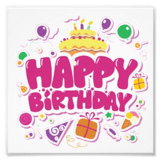 ハッピーバースデーポスター フォトプリント           