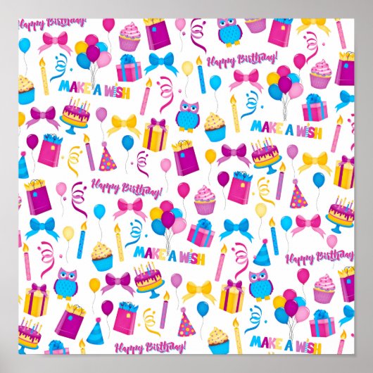 ハッピーバースデーポスター ポスター (正面)