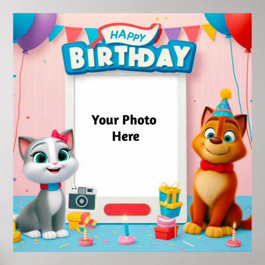 ハッピーバースデーポスター ポスター (正面)