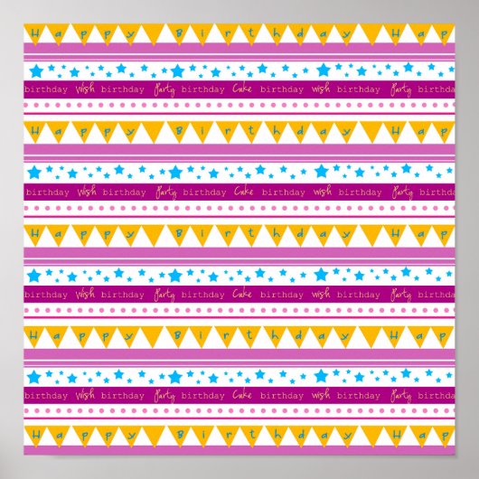 ハッピーバースデーポスター ポスター (正面)