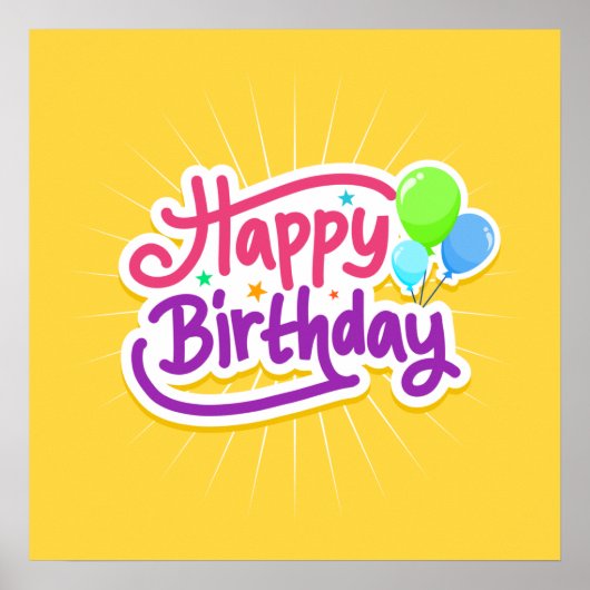ハッピーバースデーポスター ポスター (正面)