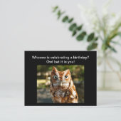 ハッピーバースデーポストカードイースタンスクリークフクロウ ポストカード (スタンド正面)