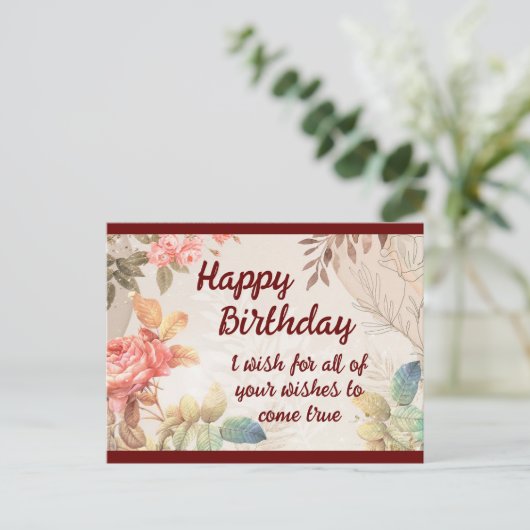 ハッピーバースデーポストカード ポストカード (スタンド正面)