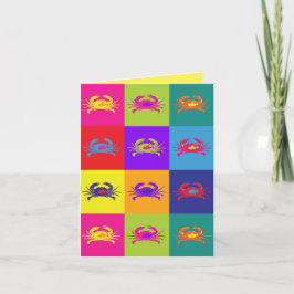 ハッピーバースデーポップ・アートのアートカニ数々のカ色 カード