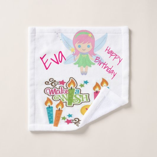 ハッピーバースデーポニーキレーフバスルームのタオル バスタオルセット (ウォッシュタオル)