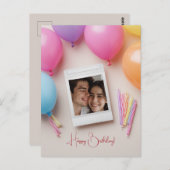 ハッピーバースデーポパーソナライズされたロリド ポストカード (正面/裏面)