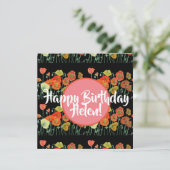 ハッピーバースデーポピーフローラレディースネームカード シーズンカード (スタンド正面)