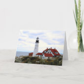 ハッピーバースデーポートランドヘッドライトハウスアート カード (裏面)