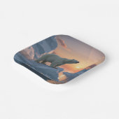 ハッピーバースデーポーラーベア ペーパープレート (傾斜あり)