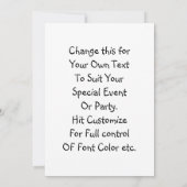 ハッピーバースデーマアムクイーンエリザベスII 90パーティー 招待状 (裏面)