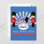 ハッピーバースデーマアムクイーンエリザベスII 90th ポストカード (正面/裏面)