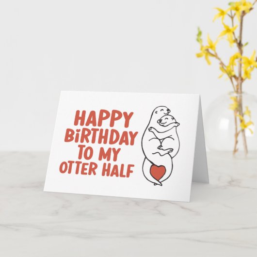 ハッピーバースデーマイオッターハーフおもしろい誕生日 カード (黄色い花)