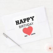 ハッピーバースデーマイクイーン スクエアシール (封筒)