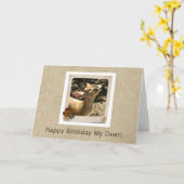 ハッピーバースデーマイシカ カード (黄色い花)