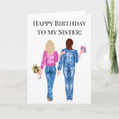 ハッピーバースデーマイシスターウォーターカラーホリデイC カード (正面)