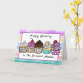 ハッピーバースデーマイスウィートアウンティ カード (黄色い花)