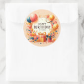 ハッピーバースデーマイフレンドシール ラウンドシール (バッグ)