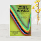 ハッピーバースデーマイフレンド カード (黄色い花)