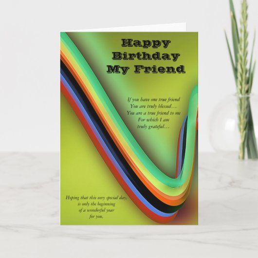 ハッピーバースデーマイフレンド カード (正面)