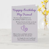 ハッピーバースデーマイフレンド カード (黄色い花)