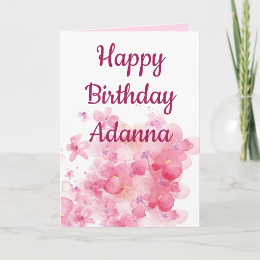 ハッピーバースデーマイラブピンクフローラ シーズンカード (正面)