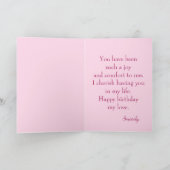 ハッピーバースデーマイラブピンクフローラ シーズンカード (内部)